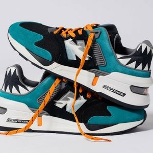 New Balance 997 Great White Teal Toe shoes